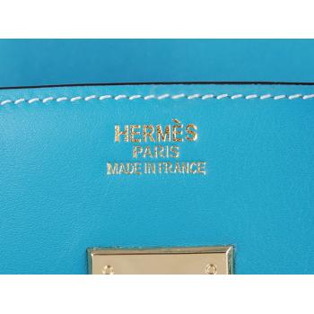 Hermes Original leather HB35 Ladies Cow Leather Blue