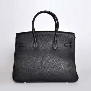 Hermes Birkin 6089 Ladies Cow Leather Black Bag