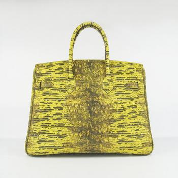 Replica Hermes Birkin 6089 Ladies Handbag Yellow HM11745