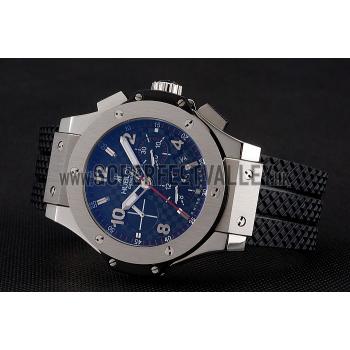 Swiss Hublot Big Bang Carbon Effect Dial Silver Case Black Rubber Bracelet 1453899