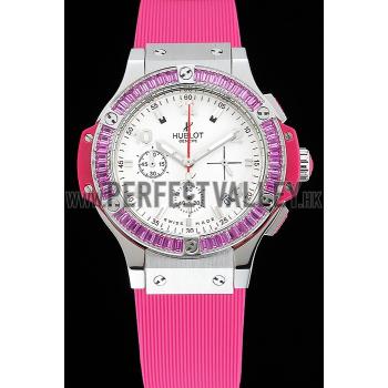 Hublot Big Bang Tutti Frutti Pink Strap White Dial