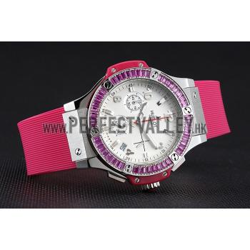 Hublot Big Bang Tutti Frutti Pink Strap White Dial