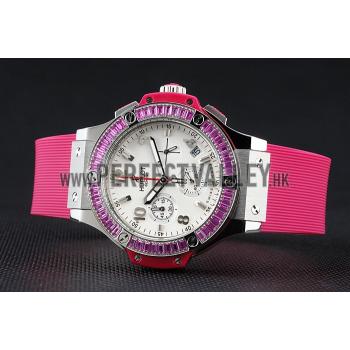 Hublot Big Bang Tutti Frutti Pink Strap White Dial