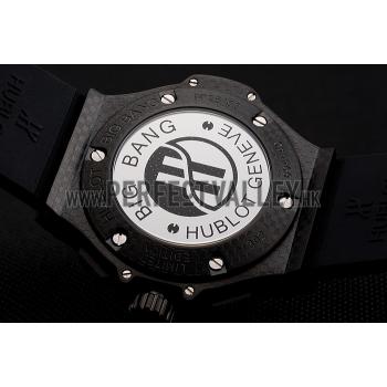 Hublot Big Bang Carbon Dial With Red Markings Carbon Case And Bezel Black Rubber Strap  622775