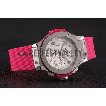 Hublot Big Bang Pink Strap White Dial Watch