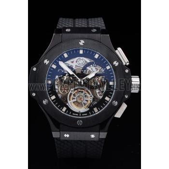 Hublot King Power Tourbillon Black Strap Black Dial