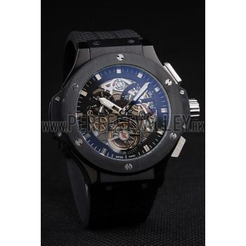 Hublot King Power Tourbillon Black Strap Black Dial