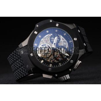 Hublot King Power Tourbillon Black Strap Black Dial