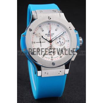 Hublot Big Bang Blue Strap White Dial Watch