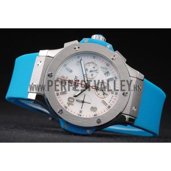 Hublot Big Bang Blue Strap White Dial Watch