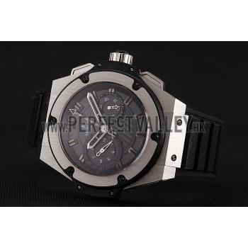 Replica Swiss Hublot King Power Stainless Steel with Rubber Band shb11 621404