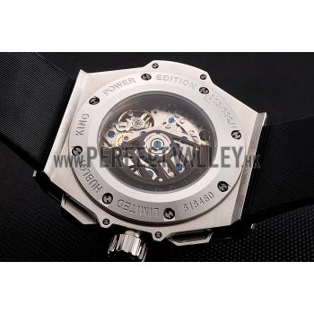 Replica Swiss Hublot King Power Stainless Steel with Rubber Band shb11 621404