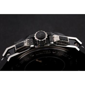 Replica Swiss Hublot King Power Stainless Steel with Rubber Band shb11 621404