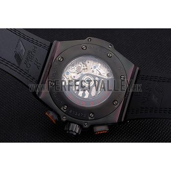 Cheap Swiss Hublot Big Bang Limited Edition Formula 1 Black And Orange Dial Black Case Black Fabric Strap  622884