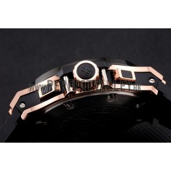 Hublot Big Bang King Black Strap Gold Dial Watch Replica