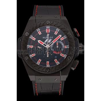 Cheap Swiss Hublot Big Bang Limited Edition Formula 1 Black And Red Dial Black Case Black Fabric Strap  622885