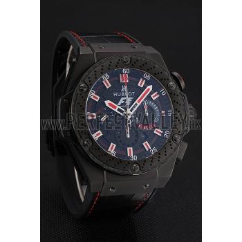 Cheap Swiss Hublot Big Bang Limited Edition Formula 1 Black And Red Dial Black Case Black Fabric Strap  622885