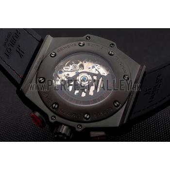 Cheap Swiss Hublot Big Bang Limited Edition Formula 1 Black And Red Dial Black Case Black Fabric Strap  622885