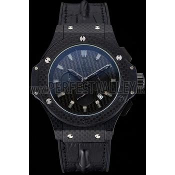 Hublot Big Bang Carbon Dial Carbon Case And Bezel Black Rubber Strap  622773