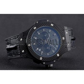 Hublot Big Bang Carbon Dial Carbon Case And Bezel Black Rubber Strap  622773