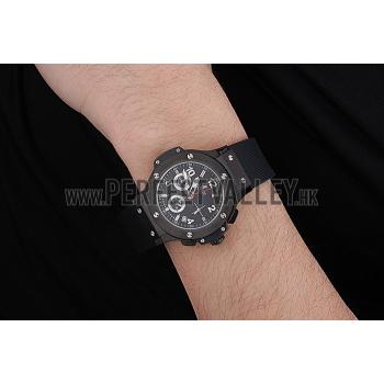 Hublot Big Bang Black Strap Black Dial Watch Replica