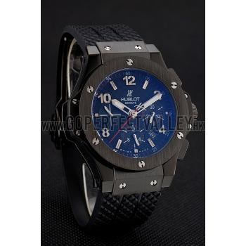 Swiss Hublot Big Bang Carbon Effect Dial Black Case Black Rubber Bracelet 1453902