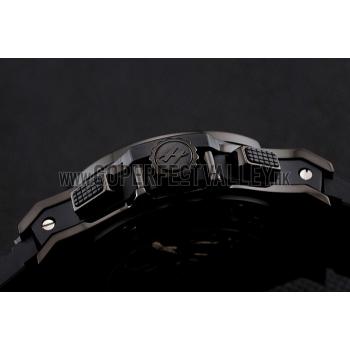 Swiss Hublot Big Bang Carbon Effect Dial Black Case Black Rubber Bracelet 1453902