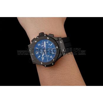 Swiss Hublot Big Bang Carbon Effect Dial Black Case Black Rubber Bracelet 1453902