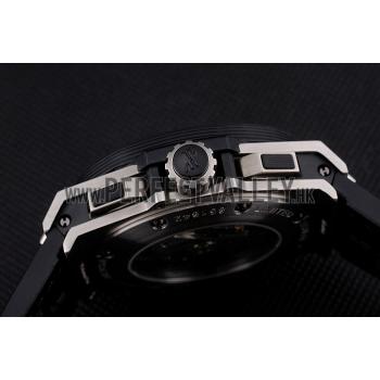 Swiss Hublot Big Bang Limited Edition Formula 1 Black Skeletonised Dial Steel Case Black Leather Strap  622883