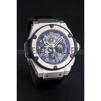 Swiss Hublot Big Bang Limited Edition Formula 1 Black Skeletonised Dial Steel Case Black Leather Strap  622883