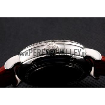 IWC Portofino Day And Night White Dial Stainless Steel Case Red Leather Strap