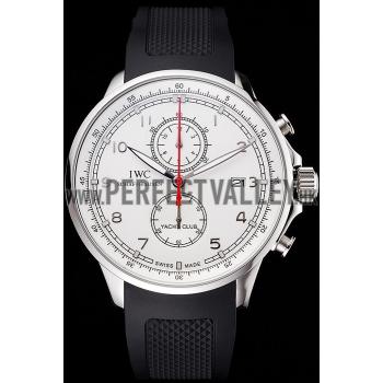 IWC Portugieser Yacht Club White Dial Stainless Steel Case Black Rubber Strap