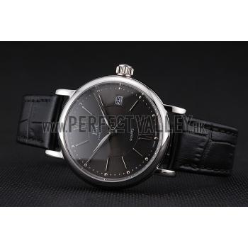 IWC Portofino Dark Gray Dial Stainless Steel Case Black Leather Strap