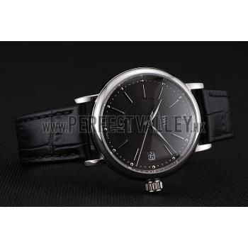 IWC Portofino Dark Gray Dial Stainless Steel Case Black Leather Strap