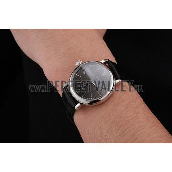 IWC Portofino Dark Gray Dial Stainless Steel Case Black Leather Strap