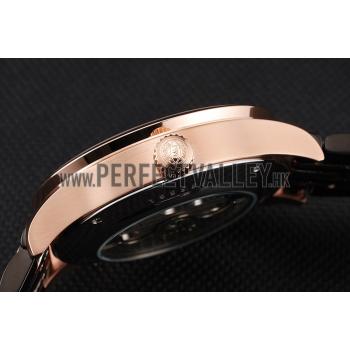 IWC Portugieser Tourbillon Black Dial Rose Gold Numerals Rose3 Gold Case Two Tone Black Rose Gold Bracelet