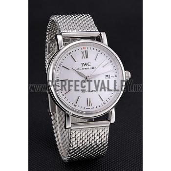 Swiss IWC Portofino Stainless Steel Case White Dial Steel Bracelet  622670