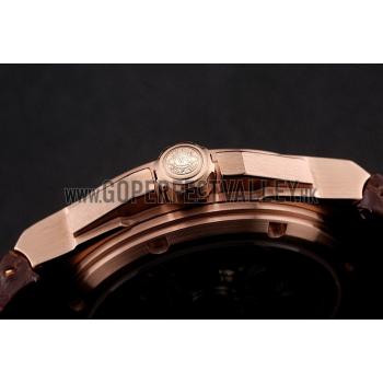 Replica Swiss IWC Big Ingenieur 7-Day Power Reserve White Dial Rose Gold Case Brown Leather Bracelet 1453922