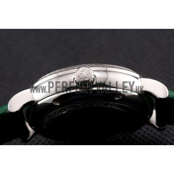 IWC Portofino Day And Night White Dial Stainless Steel Case Green Leather Strap Replica