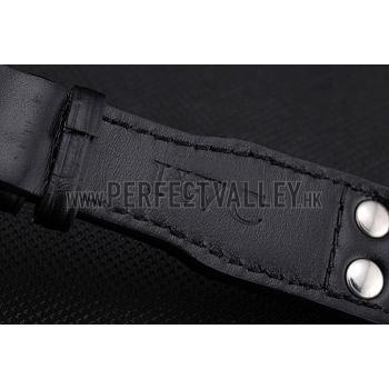 IWC Black Leather Bracelet  622606