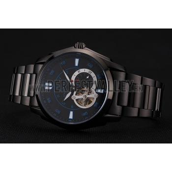 Swiss IWC Pilot's Watch Black Dial With Blue Marking Black Plated Stainless Steel Case And Bracelet 1453736