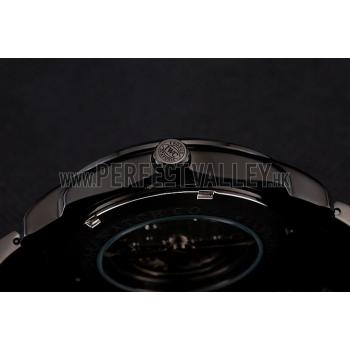 Swiss IWC Pilot's Watch Black Dial With Blue Marking Black Plated Stainless Steel Case And Bracelet 1453736