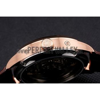 IWC Portofino Tourbillon White Dial Rose Gold Case Broen Leather Strap