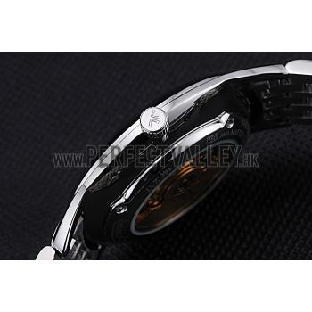 Jaeger LeCoultre Master Black Dial Stainless Steel Bezel Stainless Steel Band  622093