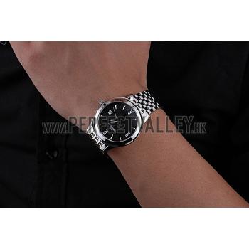 Jaeger LeCoultre Master Black Dial Stainless Steel Bezel Stainless Steel Band  622093