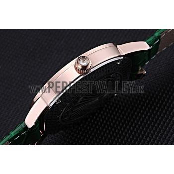 Jaeger LeCoultre Rendez-Vous White Dial Green Leather Strap  622085