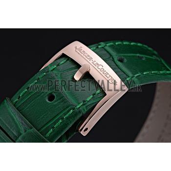 Jaeger LeCoultre Rendez-Vous White Dial Green Leather Strap  622085