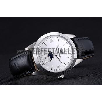 Jaeger LeCoultre Rendez-Vous Night And Day White Dial Black Leather Bracelet 622082