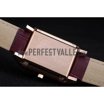 Replica Jaeger le Coultre Reverso Squadro Lady Brown Leather Strap White Dial 41965