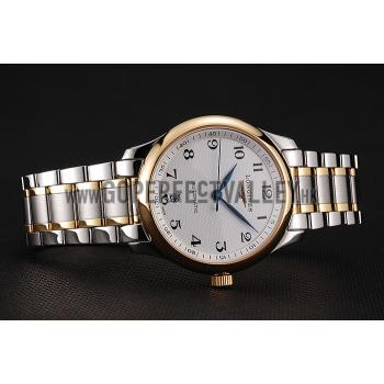 Swiss Longines Master White Dial Two Tone Stainless Steel Bracelet 1453929